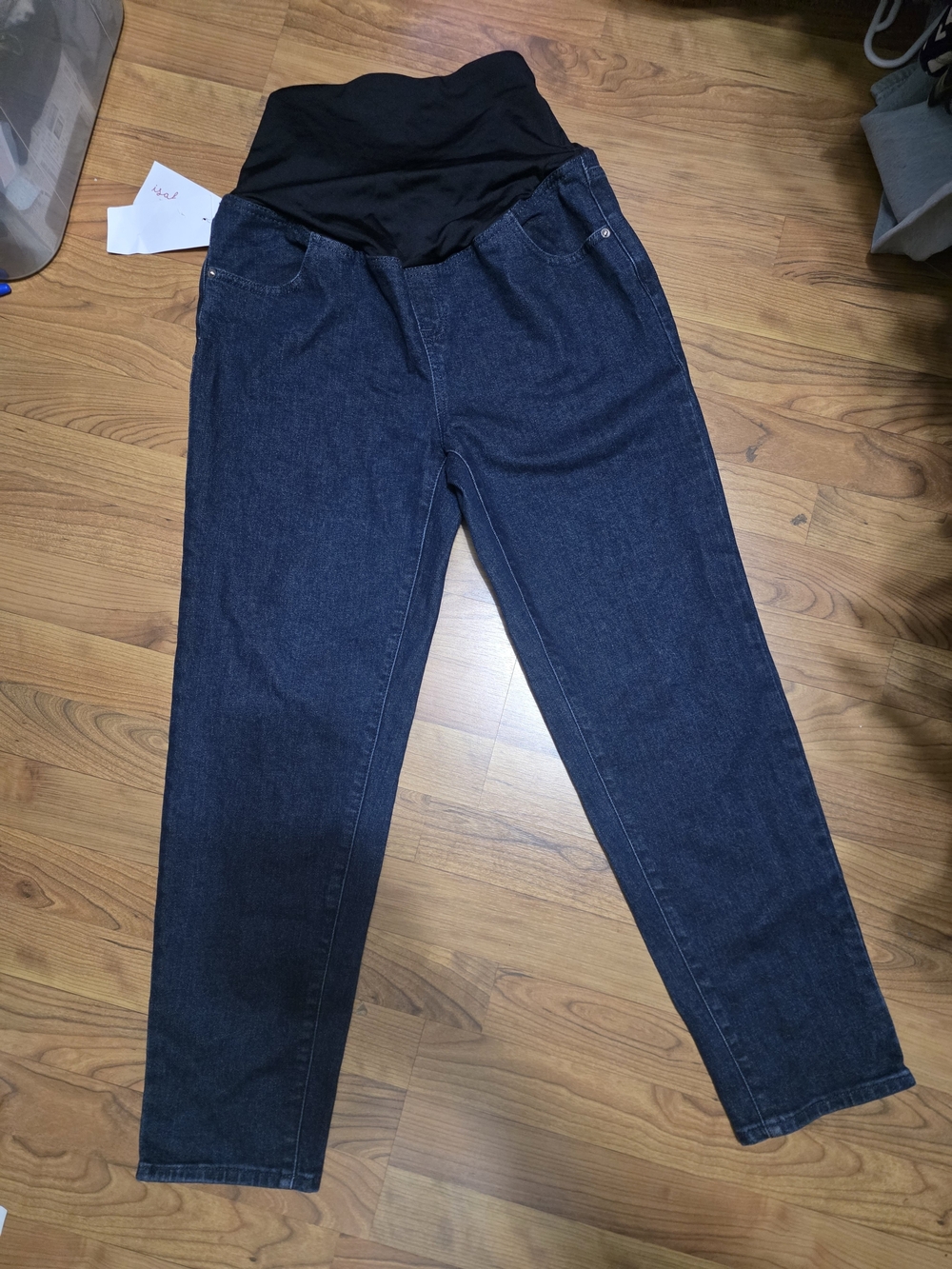 Isabel Maternity by Ingrid & Isabel Dark Blue Jeans with Black Maternity Panel